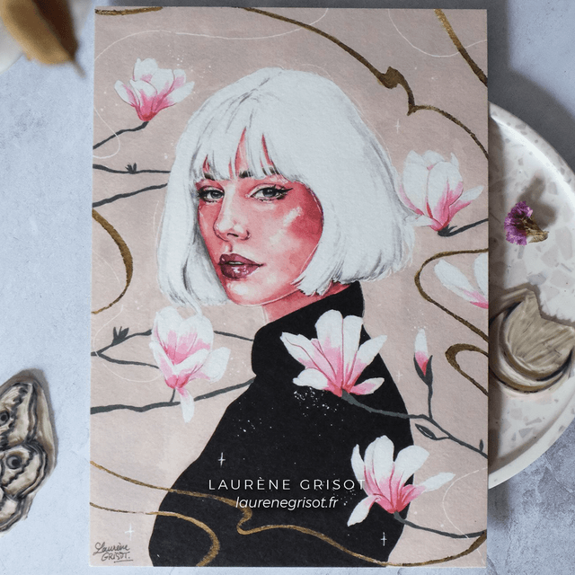 Flower woman (magnolias)