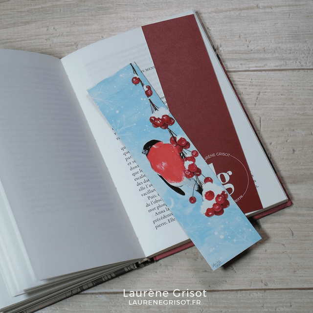 Peony bullfinch (bookmark)